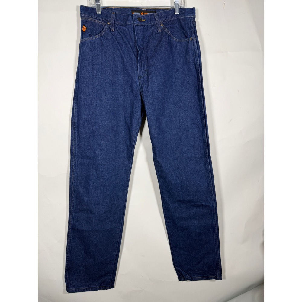 Wrangler FR 13MWZ Flame Resistant Jeans Mens 34x34 Dark Wash Denim Work Pants